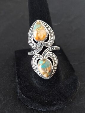 D'Joy Indian Artisan Crafted Spiny Oyster Ring